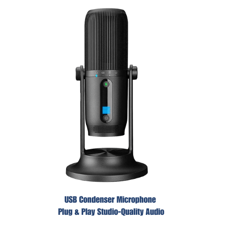 USB Condenser Microphone – Plug & Play Studio-Quality Audio